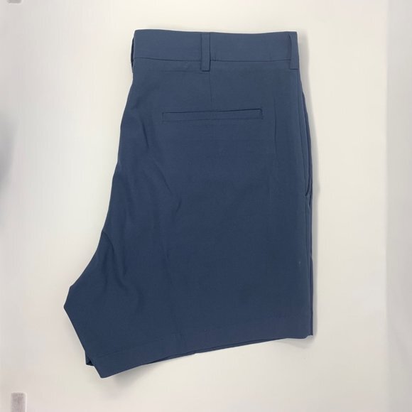 Roundtree & Yorke Navy Blue Work Play Perform Flat Front Men's‎ Shorts Size W36 - Picture 4 of 8